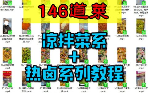 146道精品凉拌菜系列+热卤系列视频教程